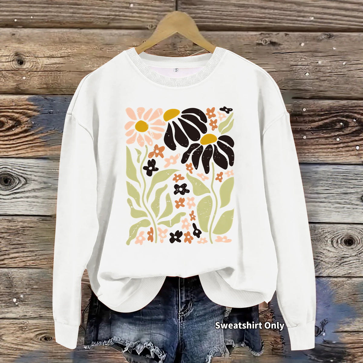 Flower loose hoodie