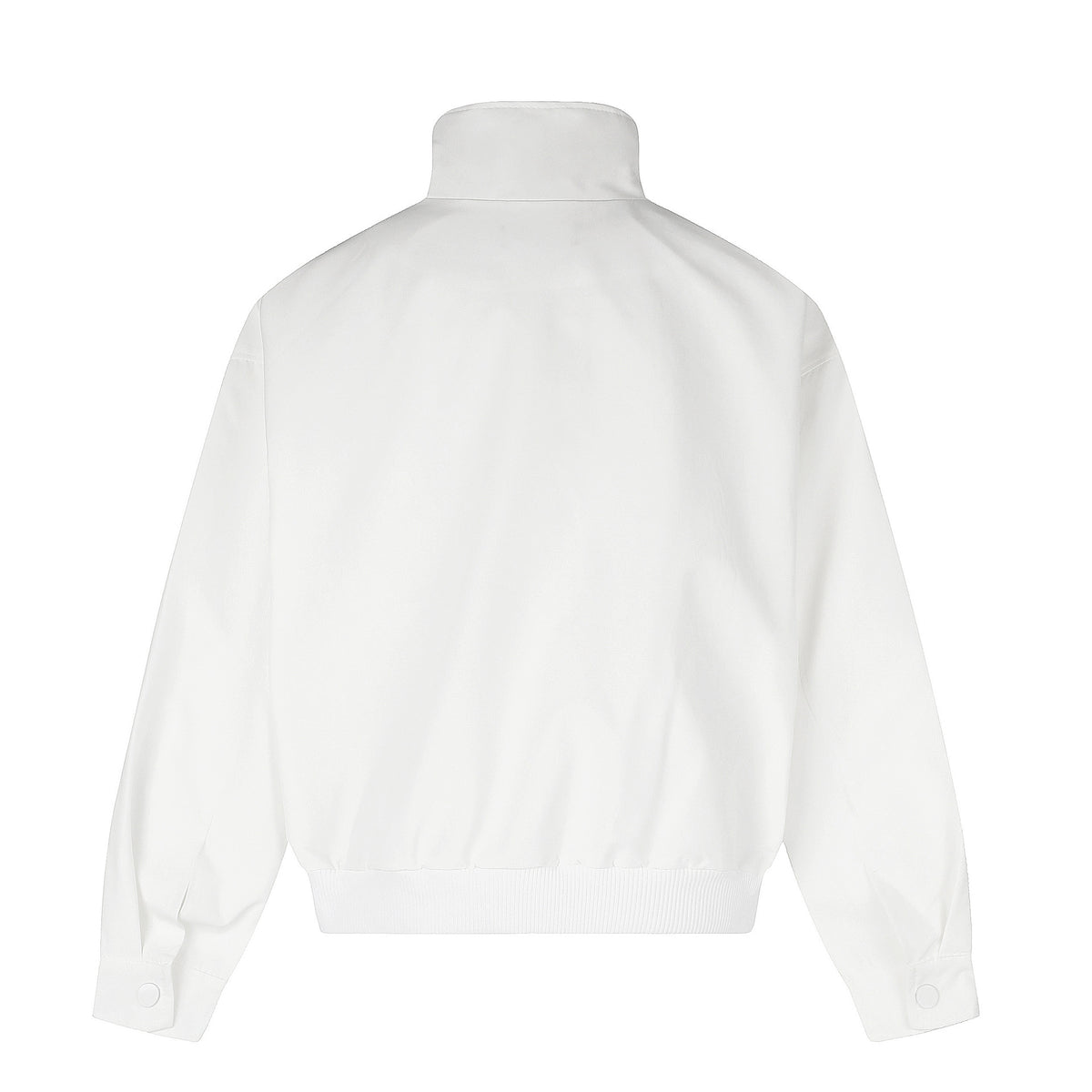 Three-Stripes Long Sleeve Zipper Stand Collar Loose Mid-Length Casual Jacket