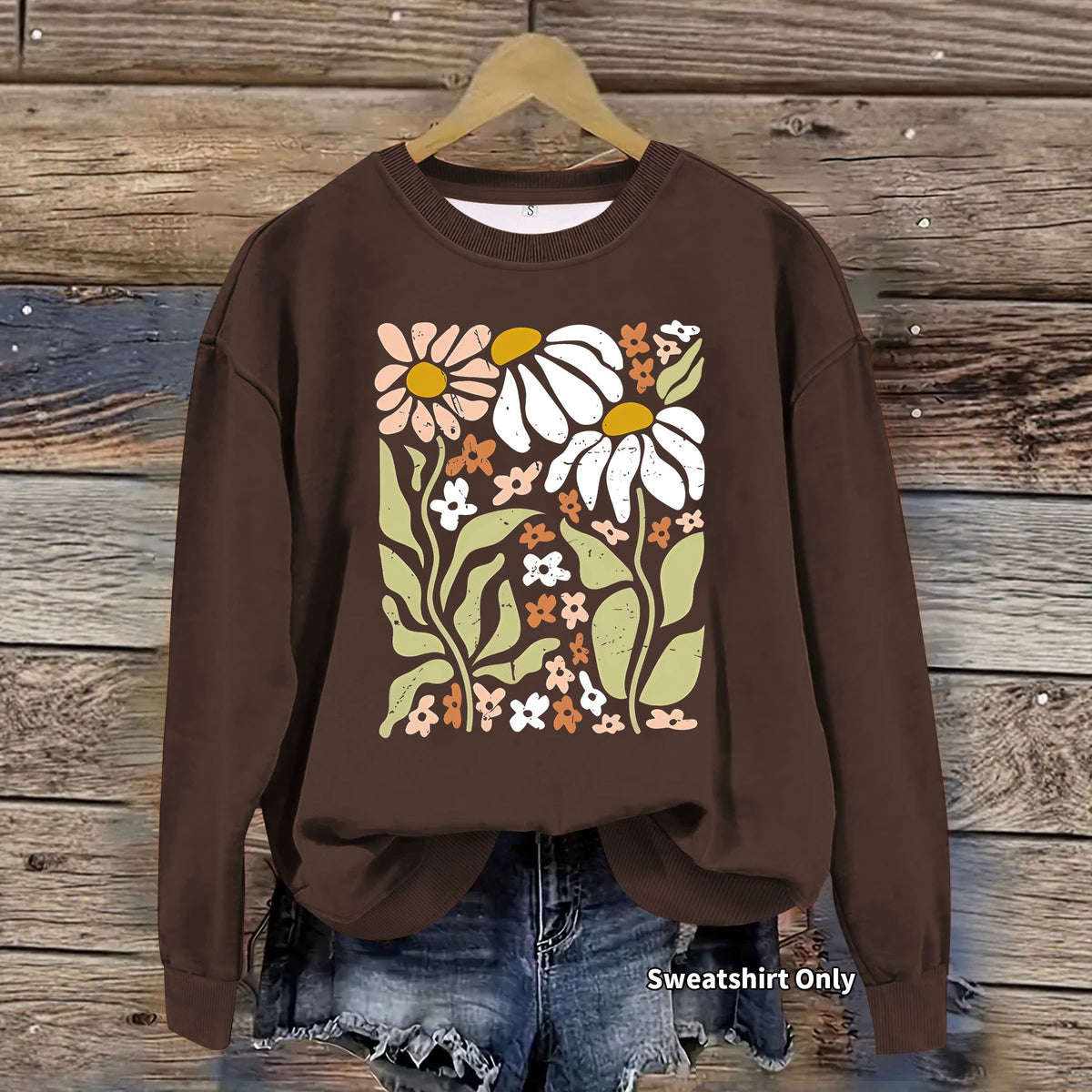 Flower loose hoodie