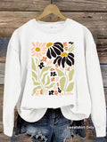 Flower loose hoodie