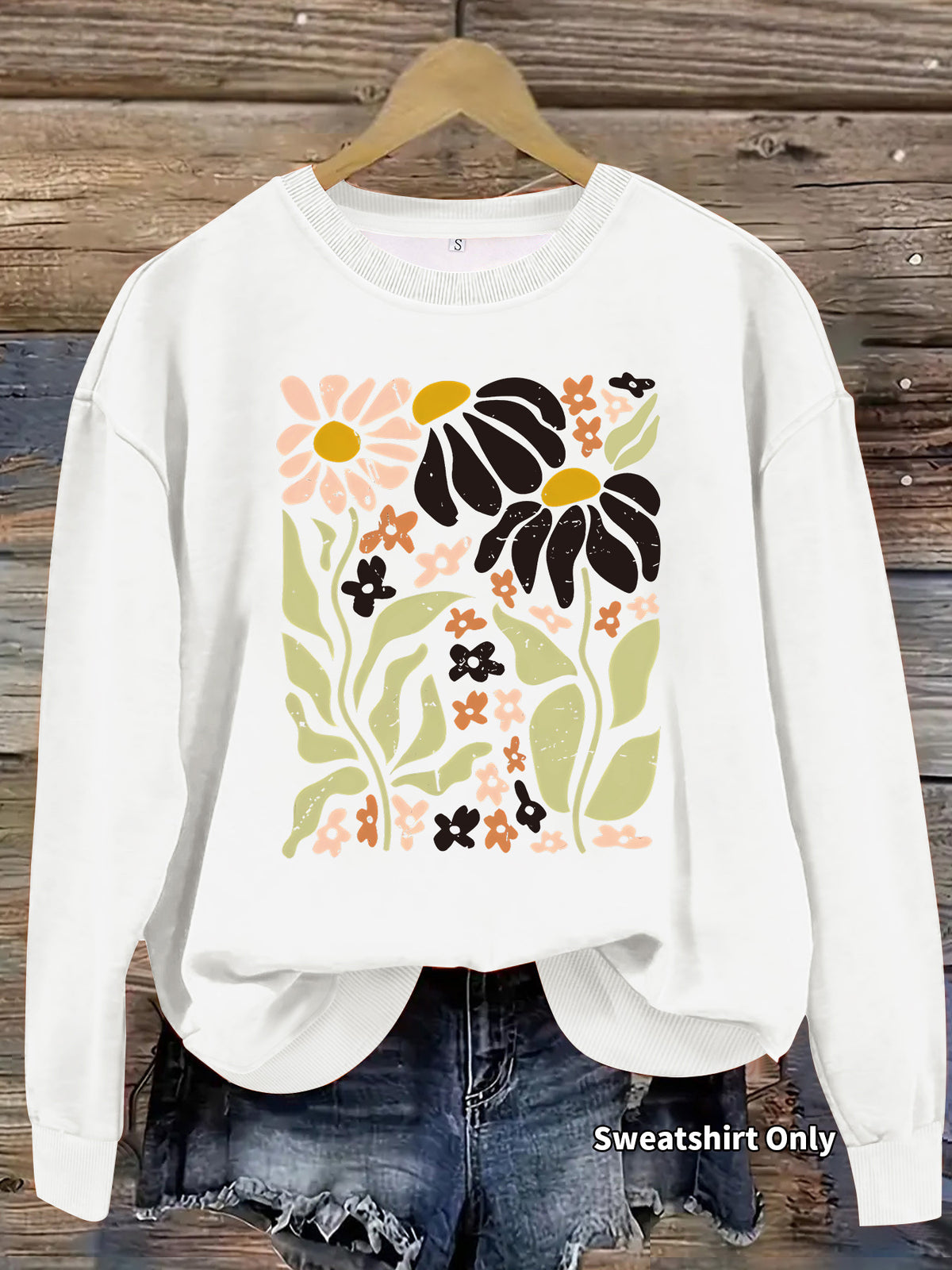 Flower loose hoodie