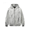 Cargo Jacket Hooded Zipper Loose Fit Deconstructed 3D Patchwork Raw Edge Open Front