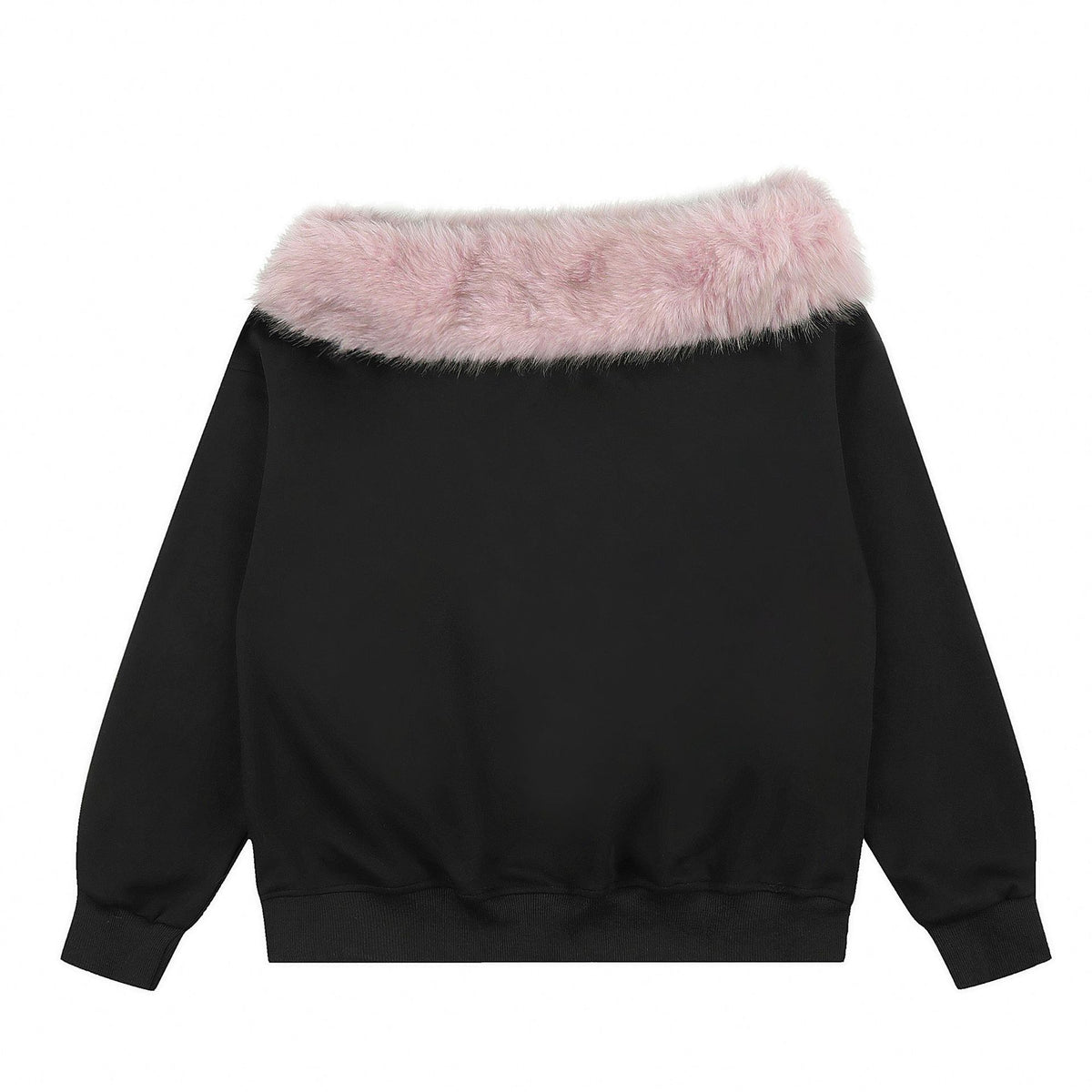 Letter Print Long Sleeve Off-Shoulder Sweatshirt