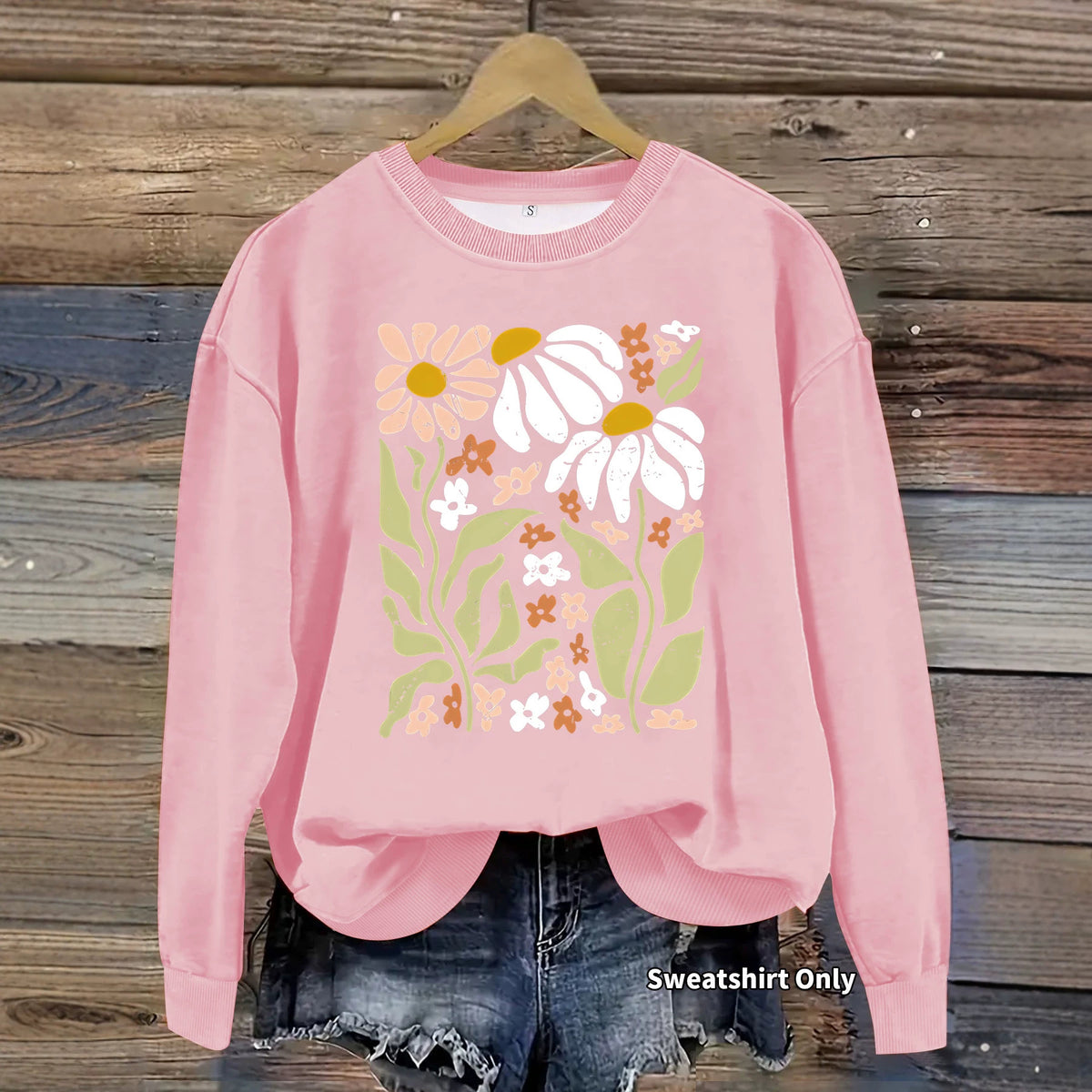 Flower loose hoodie