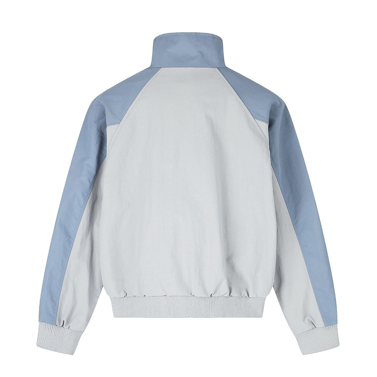 Color Block Three Stripes Zipper Stand Collar Crop Jacket with Star Embroidery Casual Sport Coat