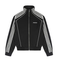 Three-Stripes Long Sleeve Zipper Stand Collar Loose Mid-Length Casual Jacket