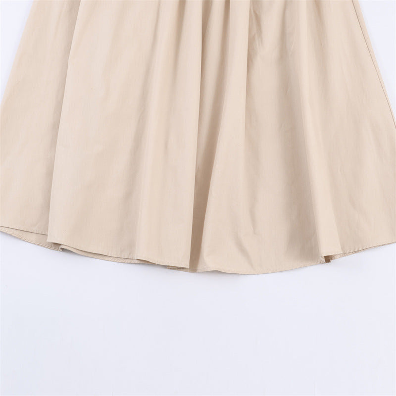 Loose fitting waist belt dress